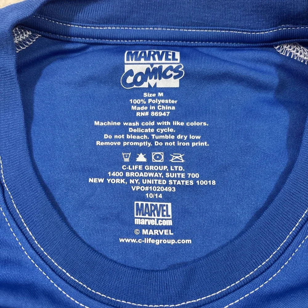 Marvel Captain America Shield Blue Raglan Short Sleeve T-Shirt